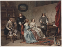 CC 052
<br/>
Het bezoek van de Prinses van Oranje in het atelier van B. van der Helst
<br/>
<em>Scholten, Hendrik Jacobus (1824-1907)</em>